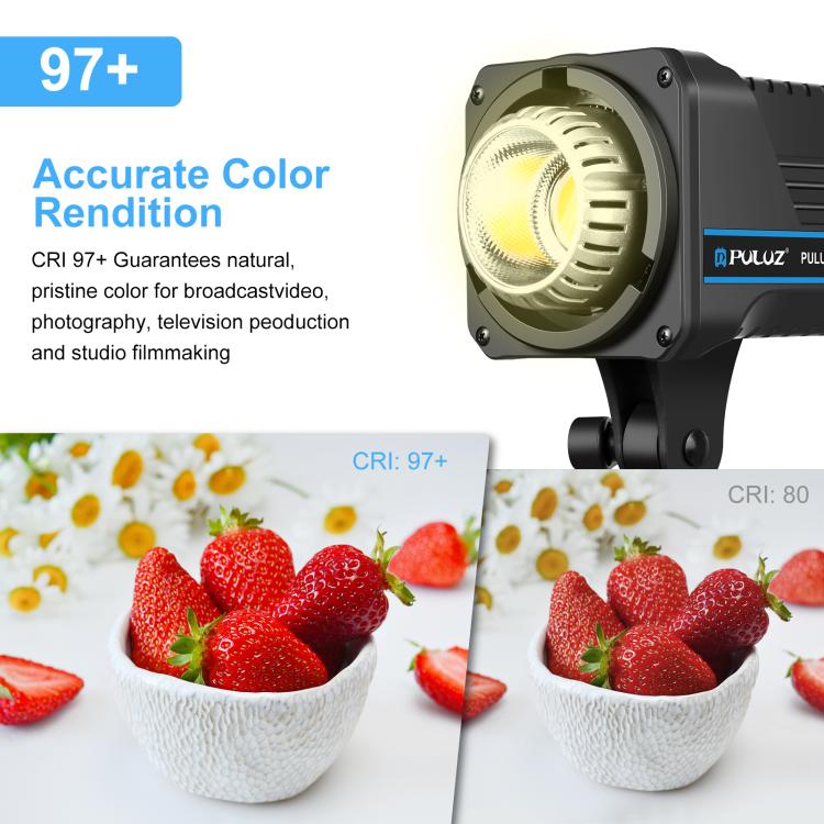 PULUZ 220V 120W Studio Video Light Dual Color Temperature Built-in Dissipate Heat System with Remote Control(UK Plug) - free shipping - PMC TechLife - Order now!