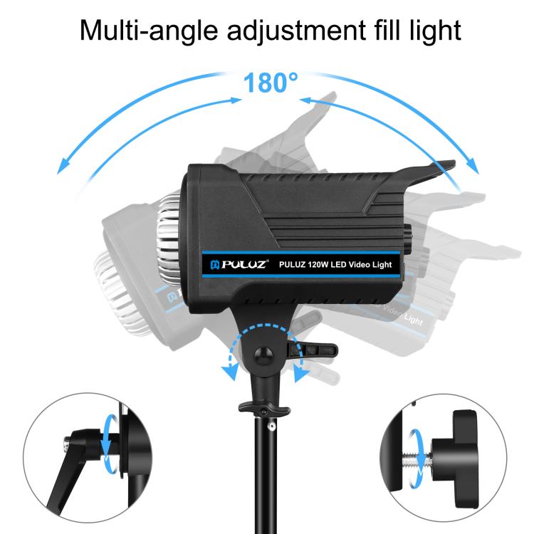 PULUZ 220V 120W Studio Video Light Dual Color Temperature Built-in Dissipate Heat System with Remote Control(UK Plug) - free shipping - PMC TechLife - Order now!