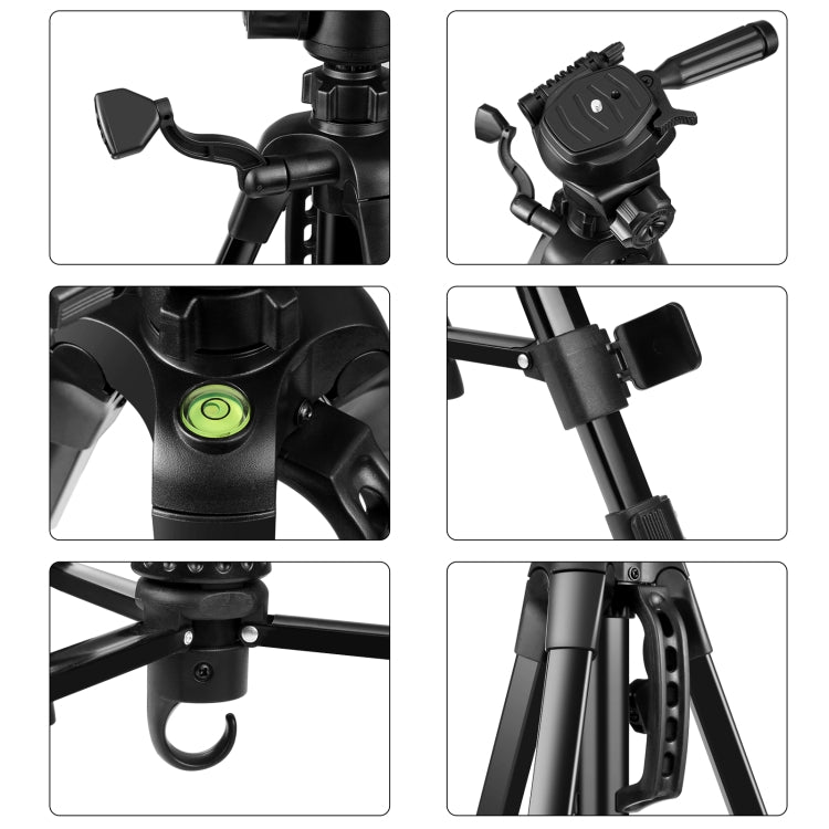 PULUZ Aluminum Selfie Live Tripod Mount with Three-dimensional Head & Phone Clamp(Black) - free shipping - PMC TechLife - Order now!