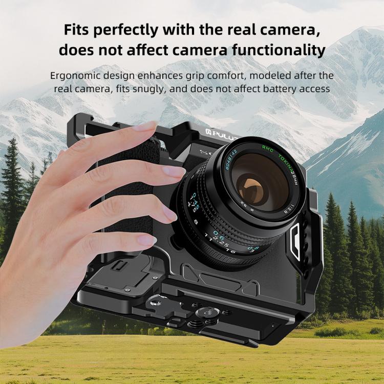 PULUZ Metal Camera Cage Stabilizer Rig for Sony A7 IV / ILCE-7M4 / A7M4 / A7M3 / A7R3  / A7R III / A7R5(Black) - free shipping - PMC TechLife - Order now!