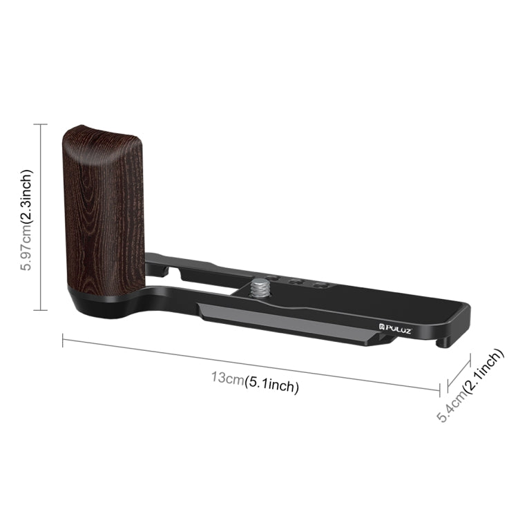 For Fujifilm X100VI PULUZ 1/4 inch Vertical Shoot Quick Release L Plate Bracket Base Holder (Black) - free shipping - PMC TechLife - Order now!