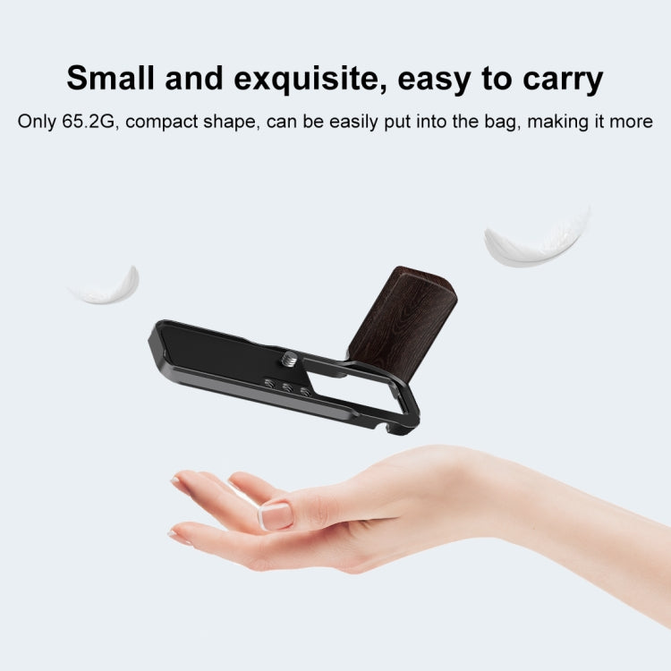 For Fujifilm X100VI PULUZ 1/4 inch Vertical Shoot Quick Release L Plate Bracket Base Holder (Black) - free shipping - PMC TechLife - Order now!