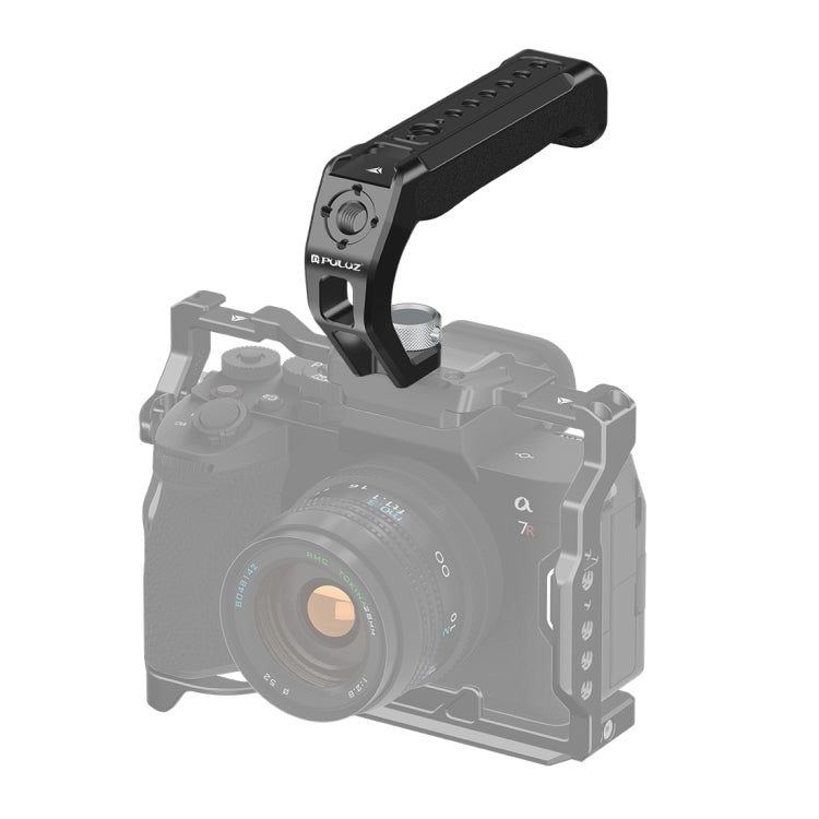 PULUZ Arri Metal Silicone Top Handle with Cold Shoe Mount for Mirrorless Camera Cage Stabilizer (Black) - free shipping - PMC TechLife - Order now!