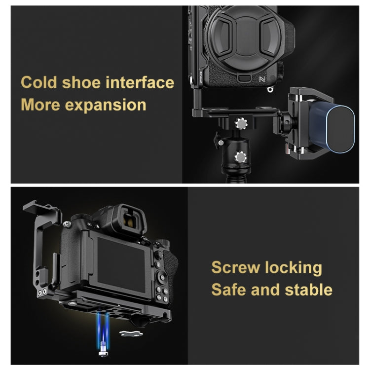 For Nikon Z6III / Z6II PULUZ 1/4 inch Vertical Shoot Quick Release L Plate Bracket Base Holder (Black) - L-Bracket by PULUZ | Online Shopping South Africa | PMC TechLife | Buy Now Pay Later Mobicred