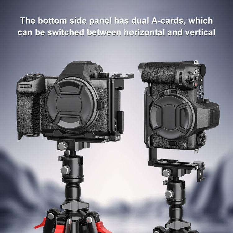 For Nikon Z6III / Z6II PULUZ 1/4 inch Vertical Shoot Quick Release L Plate Bracket Base Holder (Black) - L-Bracket by PULUZ | Online Shopping South Africa | PMC TechLife | Buy Now Pay Later Mobicred