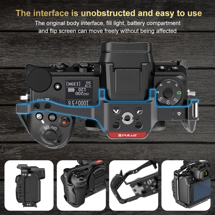 For Nikon Z6III / Z6II PULUZ Metal Camera Cage Stabilizer Rig (Black) - free shipping - PMC TechLife - Order now!