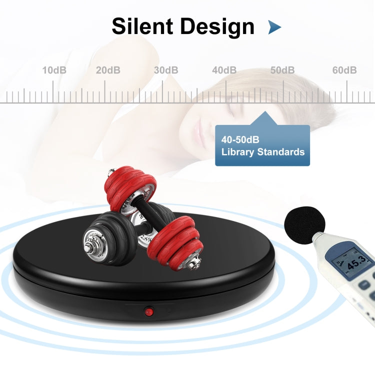 PULUZ 45cm Remote Control Adjusting Speed Rotating Turntable Display Stand, Black, Load 100kg(EU Plug) - free shipping - PMC TechLife - Order now!