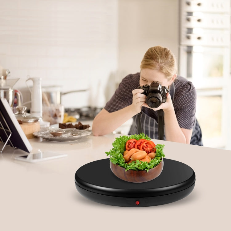 PULUZ 45cm Remote Control Adjusting Speed Rotating Turntable Display Stand, Black, Load 100kg(EU Plug) - free shipping - PMC TechLife - Order now!