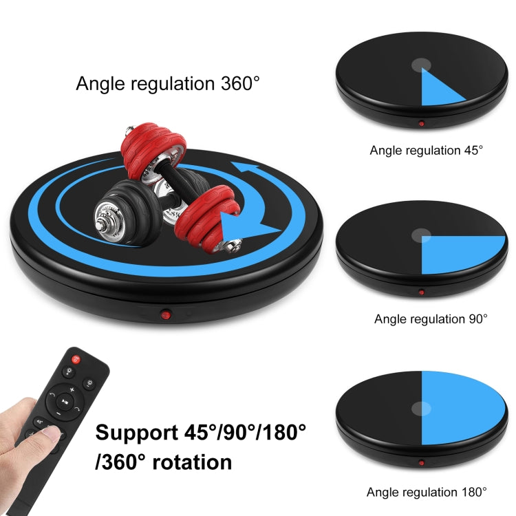 PULUZ 45cm Remote Control Adjusting Speed Rotating Turntable Display Stand, Black, Load 100kg(UK Plug) - free shipping - PMC TechLife - Order now!