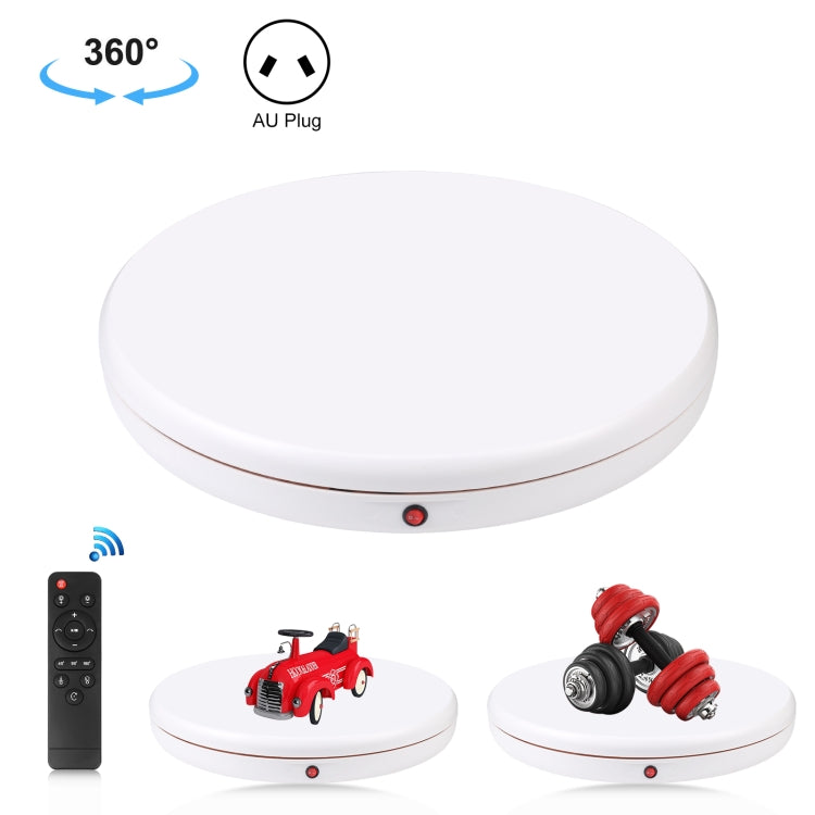 PULUZ 45cm Remote Control Adjusting Speed Rotating Turntable Display Stand, White, Load 100kg(AU Plug) - free shipping - PMC TechLife - Order now!