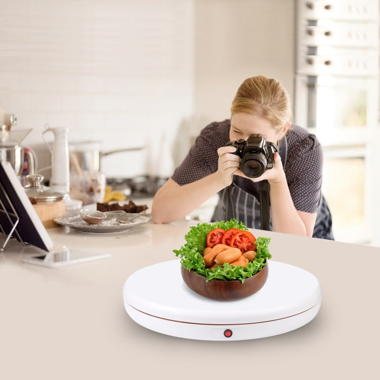 PULUZ 45cm Remote Control Adjusting Speed Rotating Turntable Display Stand, White, Load 100kg(AU Plug) - free shipping - PMC TechLife - Order now!