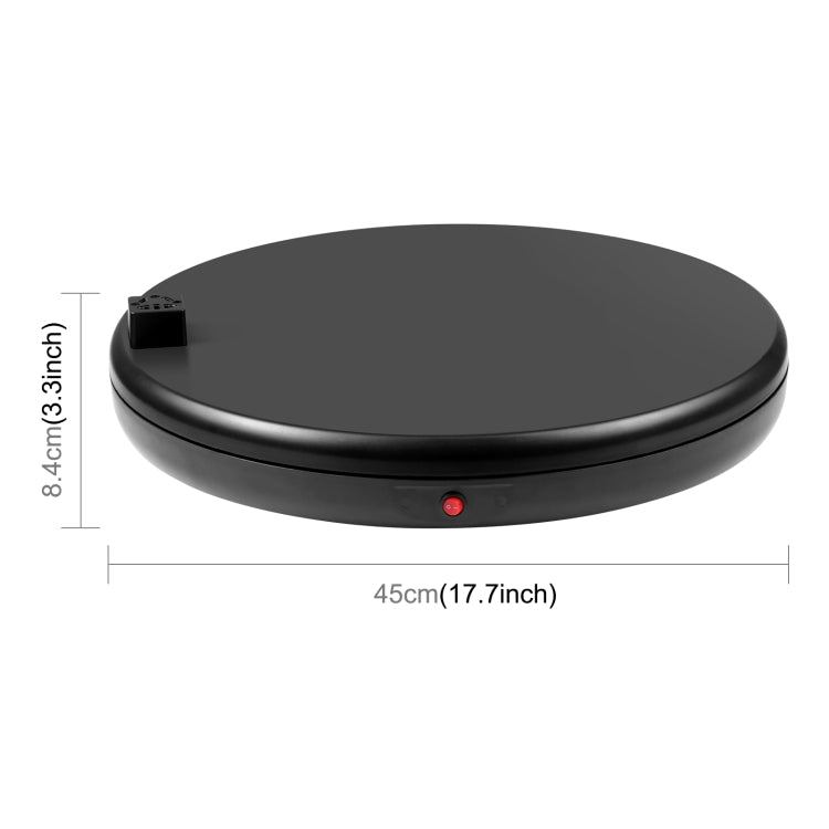 PULUZ 45cm Remote Control Adjusting Speed Rotating Turntable Display Stand with Power Socket, Black, Load 100kg(AU Plug) - free shipping - PMC TechLife - Order now!