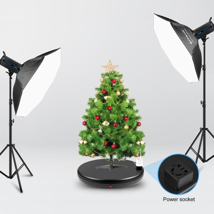 PULUZ 45cm Remote Control Adjusting Speed Rotating Turntable Display Stand with Power Socket, Black, Load 100kg(AU Plug) - free shipping - PMC TechLife - Order now!