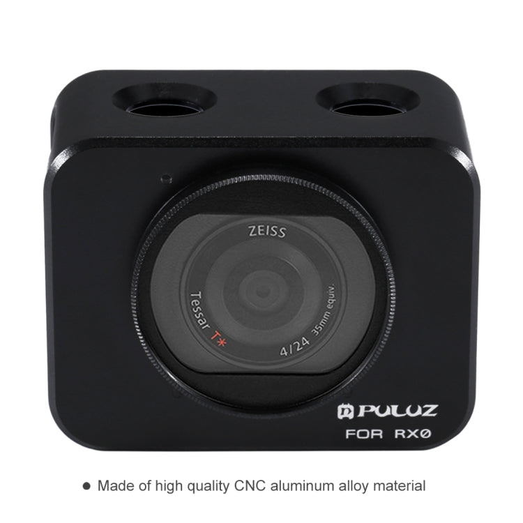 PULUZ for Sony RX0 Aluminum Alloy Protective Cage + 37mm UV Filter Lens + Lens Sunshade with Screws and Screwdrivers(Black) - Metal Cases by PULUZ | Online Shopping South Africa | PMC TechLife | Buy Now Pay Later Mobicred