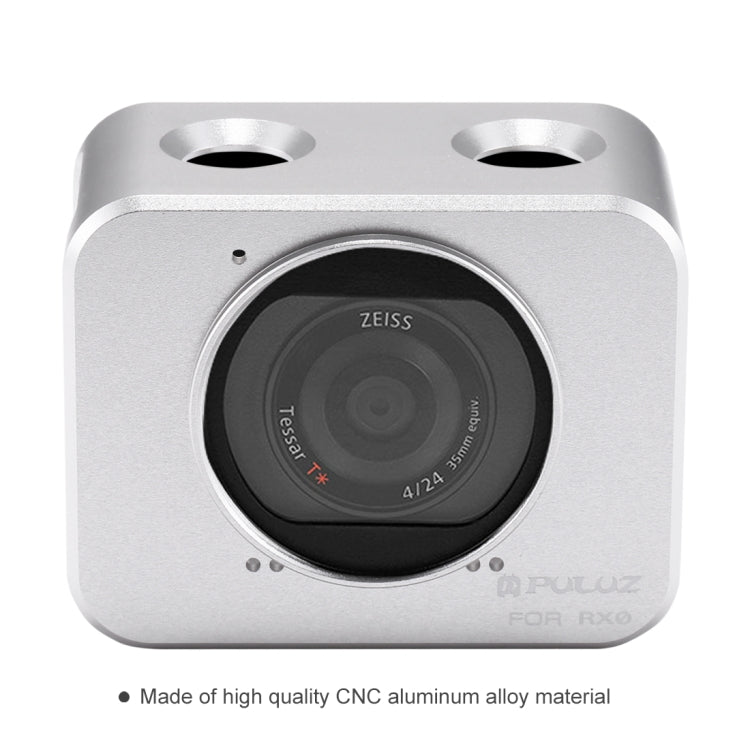 PULUZ for Sony RX0 Aluminum Alloy Protective Cage + 37mm UV Filter Lens + Lens Sunshade with Screws and Screwdrivers(Silver) - Metal Cases by PULUZ | Online Shopping South Africa | PMC TechLife | Buy Now Pay Later Mobicred