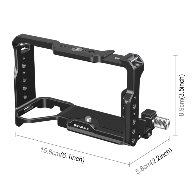 For Sony ILCE-A7CM2 / Alpha 7C II / Alpha 7CR PULUZ Metal Camera Cage Stabilizer Rig (Black) - free shipping - PMC TechLife - Order now!