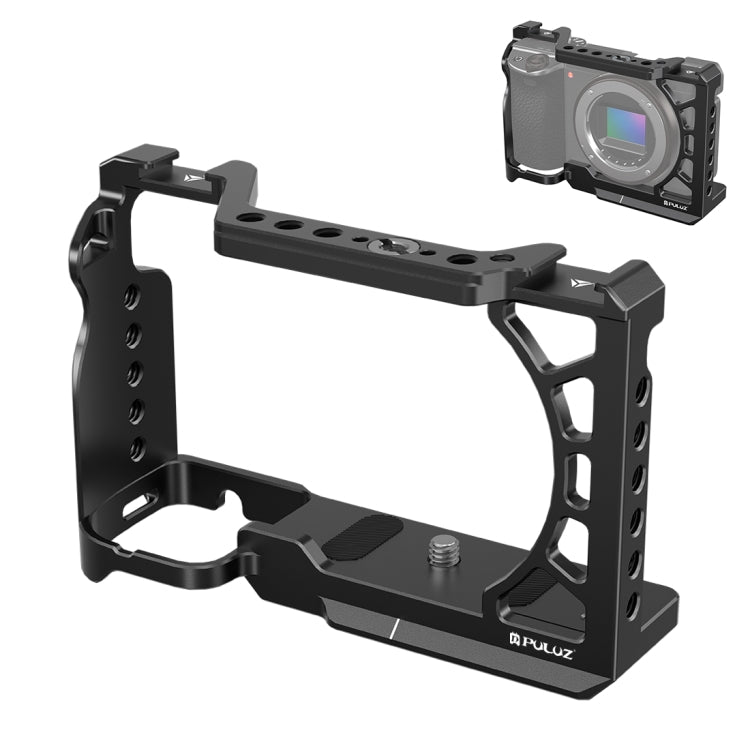 For Sony A6500 / A6400 / A6300 / A6000 PULUZ Metal Camera Cage Expansion Mount Stabilizer Rig (Black) - free shipping - PMC TechLife - Order now!