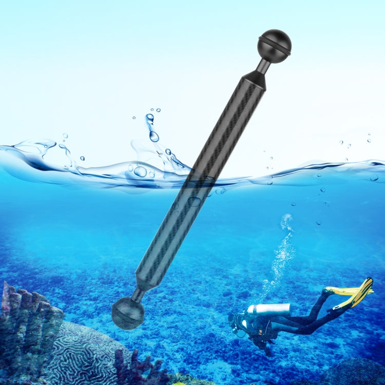 PULUZ  9 inch 23cm Length 20.8mm Diameter Dual Balls Carbon Fiber Floating Arm, Ball Diameter: 25mm(Black) - free shipping - PMC TechLife - Order now!