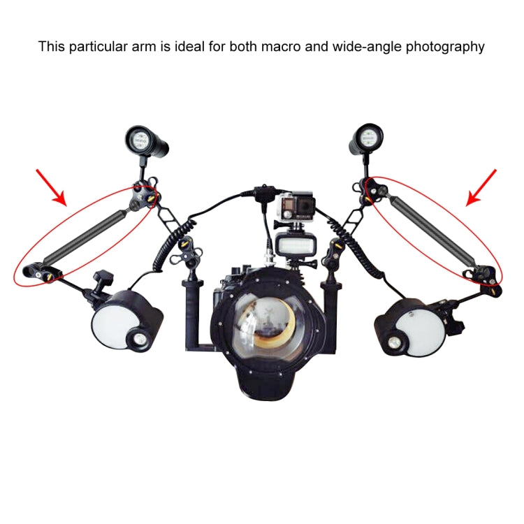 PULUZ  9 inch 23cm Length 20.8mm Diameter Dual Balls Carbon Fiber Floating Arm, Ball Diameter: 25mm(Black) - free shipping - PMC TechLife - Order now!