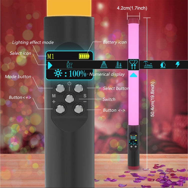 PULUZ RGB 114 LEDs Waterproof Photography Handheld Light Stick with Remote Control(Red) - free shipping - PMC TechLife - Order now!