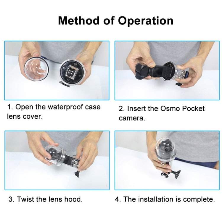 PULUZ 60m Underwater Waterproof Housing Diving Case Cover for DJI Osmo Pocket - Case & Bags by PULUZ | Online Shopping South Africa | PMC TechLife | Buy Now Pay Later Mobicred