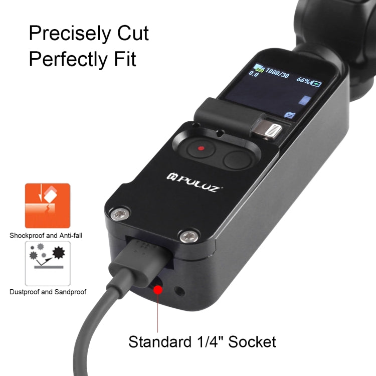 PULUZ Housing Shell CNC Aluminum Alloy Protective Cover for DJI OSMO Pocket(Black) - Mount & Holder by PULUZ | Online Shopping South Africa | PMC TechLife | Buy Now Pay Later Mobicred