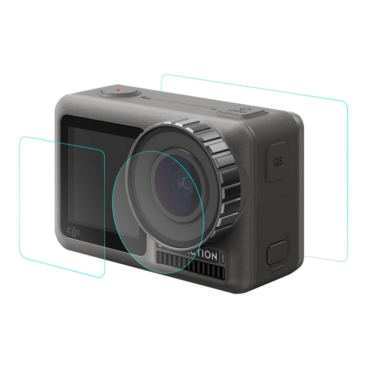 PULUZ Lens + Front and Back LCD Display 9H 2.5D Tempered Glass Film for DJI Osmo Action - free shipping - PMC TechLife - Order now!