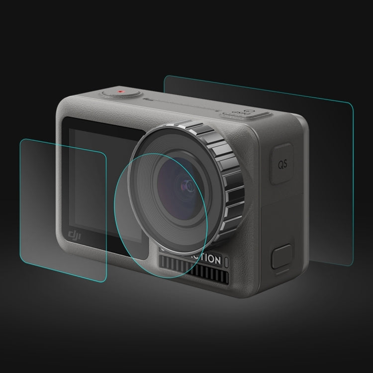 PULUZ Lens + Front and Back LCD Display 9H 2.5D Tempered Glass Film for DJI Osmo Action - free shipping - PMC TechLife - Order now!