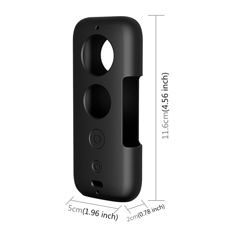 PULUZ Silicone Protective Case with Lens Cover for Insta360 ONE X(Black) - Case & Bags by PULUZ | Online Shopping South Africa | PMC TechLife | Buy Now Pay Later Mobicred