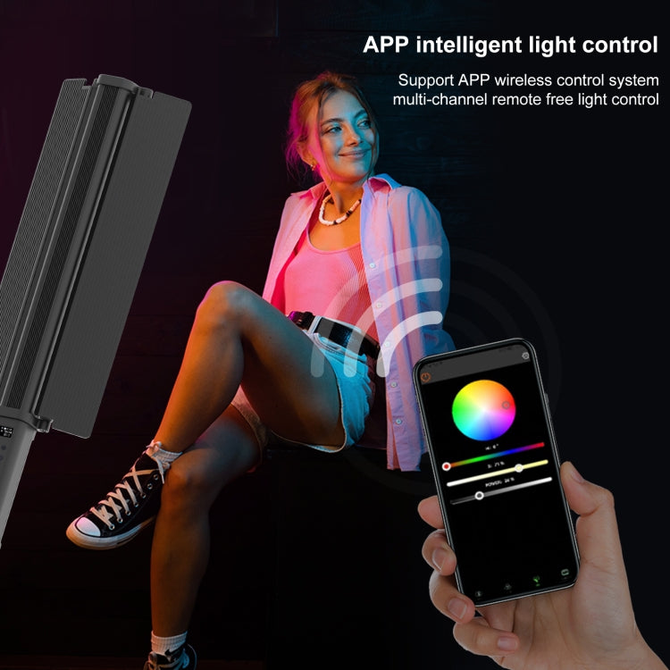 PULUZ 72 LEDs Photo Handheld Stick Light Full Color RGB Fill Light with Barndoor - free shipping - PMC TechLife - Order now!