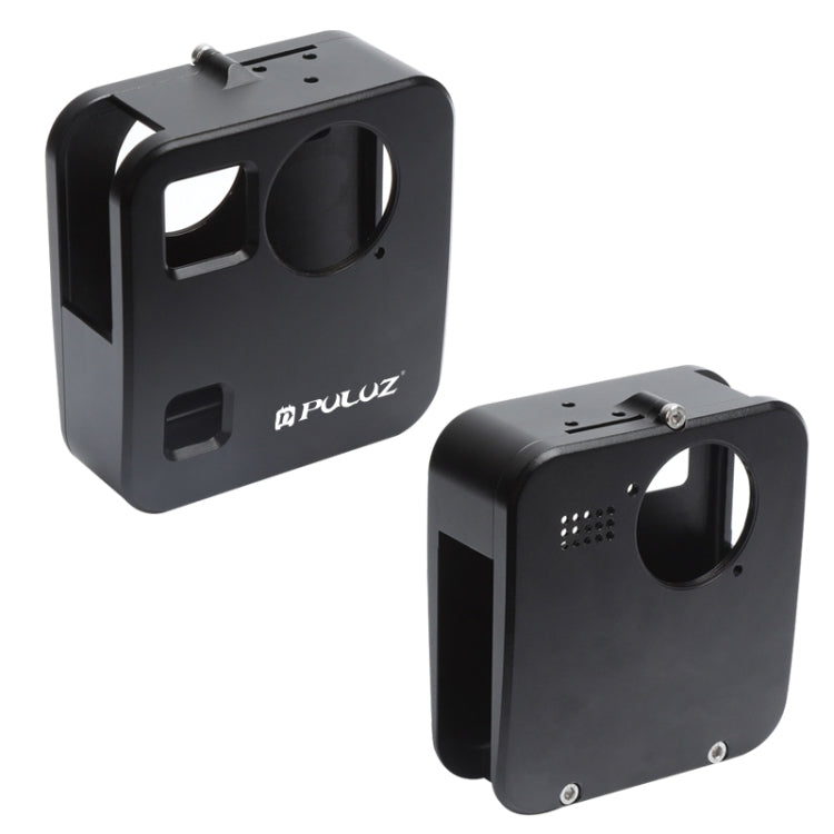 PULUZ for GoPro Fusion Housing Shell CNC Aluminum Alloy Protective Cage with Basic Mount & Lens Caps(Black) - free shipping - PMC TechLife - Order now!
