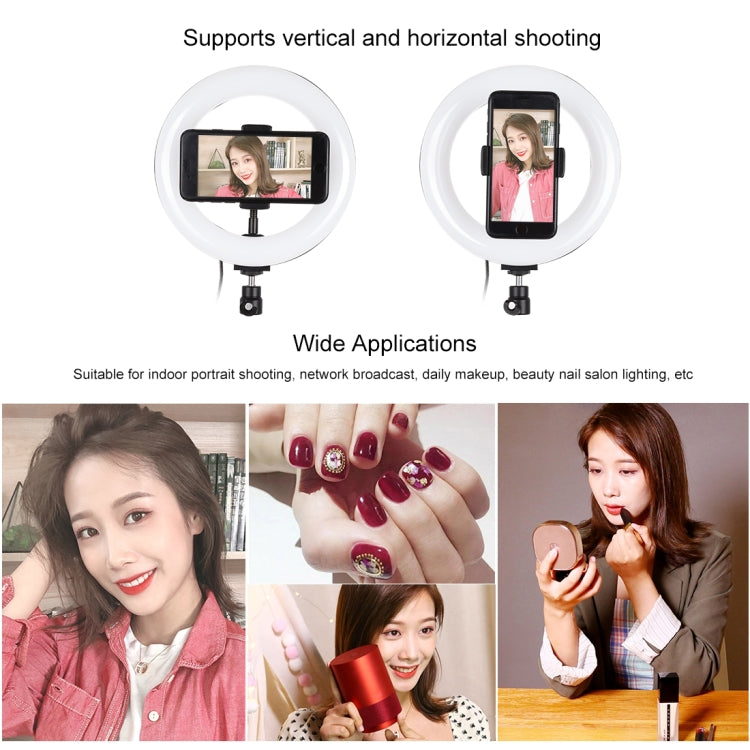 PULUZ 7.9 inch 20cm USB RGB Dimmable LED Dual Color Temperature LED Curved Light Ring Vlogging Selfie Photography Video Lights with Phone Clamp(Black) - free shipping - PMC Jewellery - Order now!
