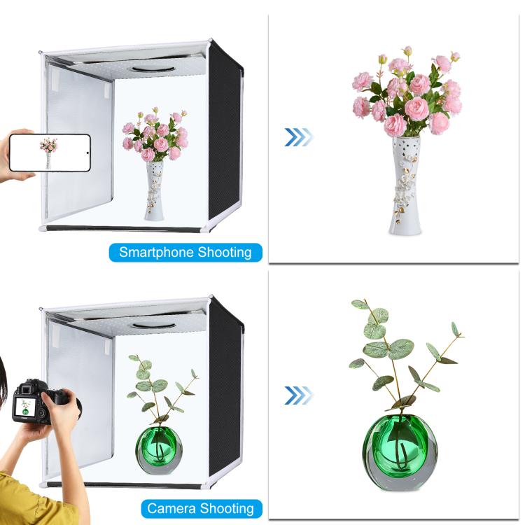 PULUZ 40cm Folding Portable White Light Dimmable Photo Lighting Studio Shooting Tent Box Kit with 6 Colors (Black, Orange, White, Red, Green, Blue) Backdrops(US Plug) - free shipping - PMC TechLife - Order now!