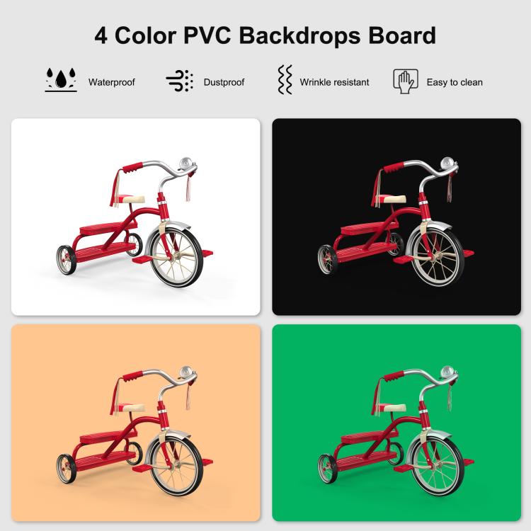 PULUZ 40cm Folding 72W 5500K Studio Shooting Tent Soft Box Photography Lighting Kit with 4 Colors (Black, Orange, White, Green) Backdrops(AU Plug) - free shipping - PMC TechLife - Order now!