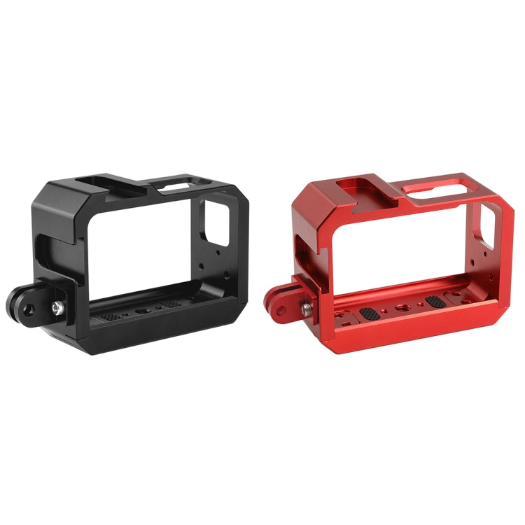 PULUZ Aluminum alloy Frame Mount Protective Case Cage with Cold Shoe Base Slot & Tripod Base Adapter for Insta360 One R(Red) - Mount & Holder by PULUZ | Online Shopping South Africa | PMC TechLife | Buy Now Pay Later Mobicred