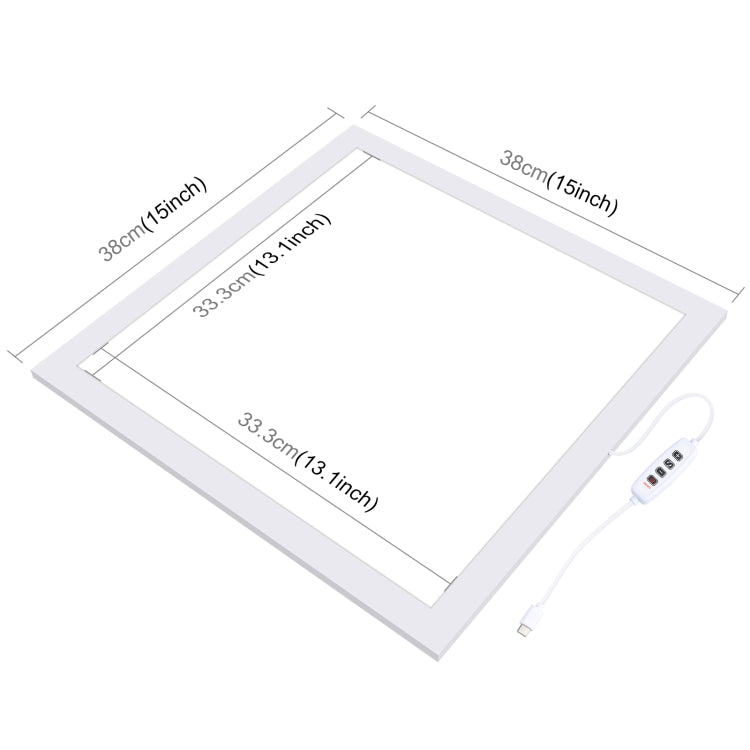 PULUZ 1000LM LED Acrylic No Polar Dimming Shadowless Light Pad with Switch for 40cm Photo Studio Box(EU Plug) - free shipping - PMC TechLife - Order now!