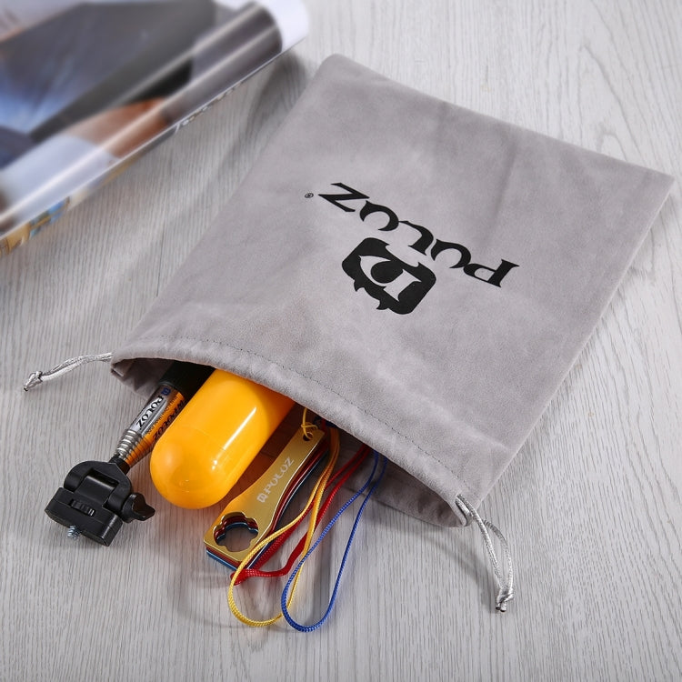 PULUZ Storage Bag with Stay Cord for GoPro, Insta360, DJI and Other Action Cameras Accessories(Grey) - Carry Cases by PULUZ | Online Shopping South Africa | PMC TechLife | Buy Now Pay Later Mobicred