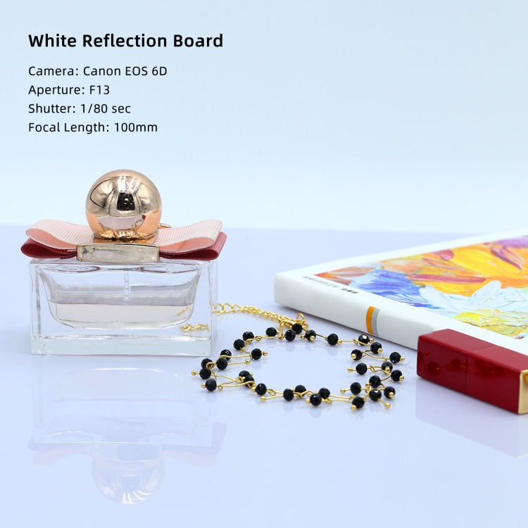 PULUZ 29cm Photography Acrylic Reflective Display Table Background Board(White) - free shipping - PMC TechLife - Order now!