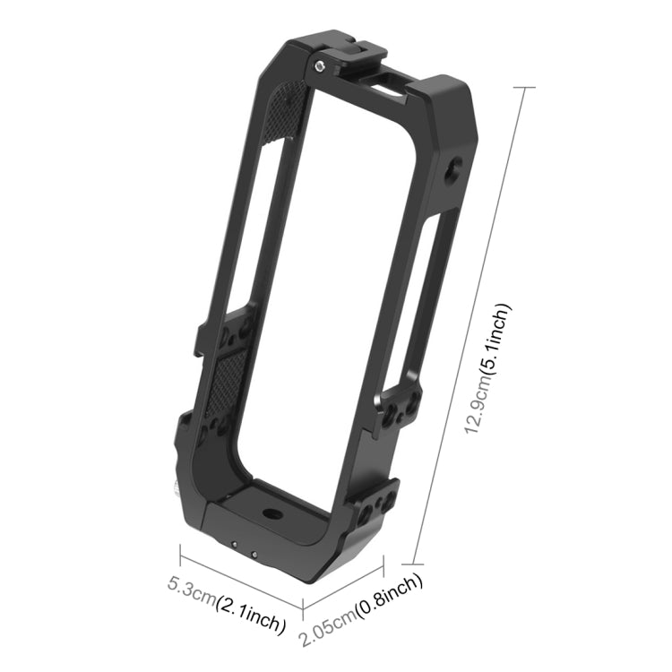 PULUZ Protective Cage Rig Housing Frame with Cold Shoe Mounts & Magnetic Folding Tripod Adapter for Insta360 ONE X2(Black) - Mount & Holder by PULUZ | Online Shopping South Africa | PMC TechLife | Buy Now Pay Later Mobicred