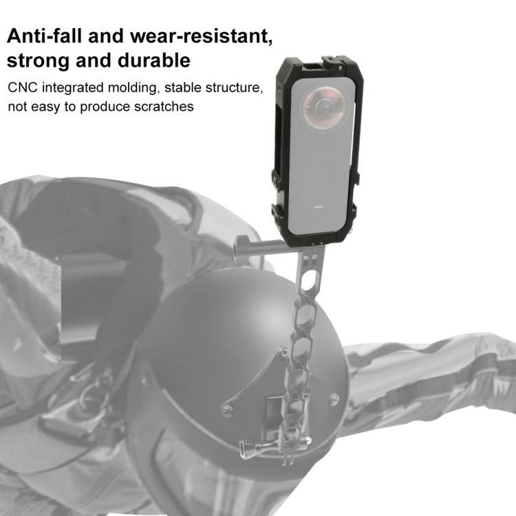 PULUZ Protective Cage Rig Housing Frame with Cold Shoe Mounts & Magnetic Folding Tripod Adapter for Insta360 ONE X2(Black) - Mount & Holder by PULUZ | Online Shopping South Africa | PMC TechLife | Buy Now Pay Later Mobicred