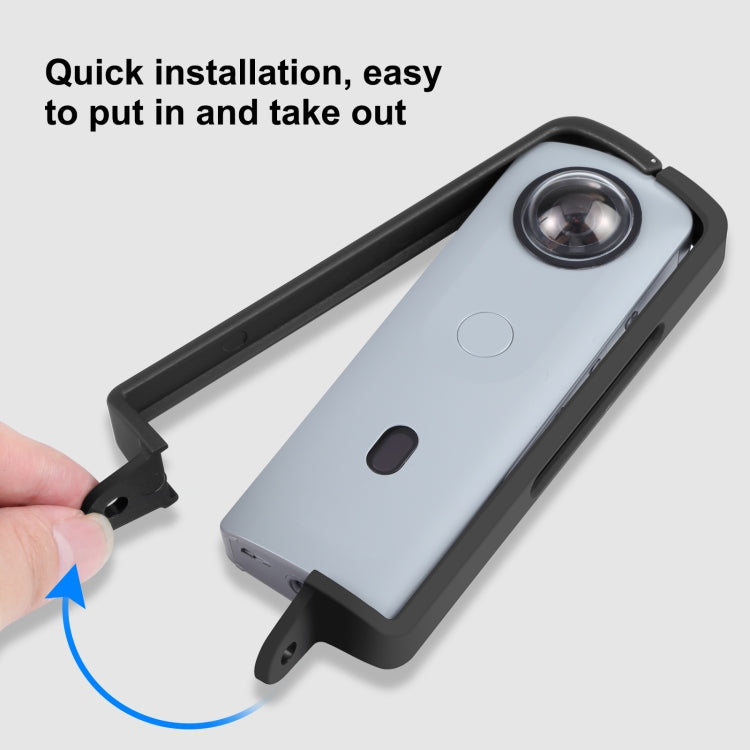 PULUZ PC ABS Plastic Protective Frame for Ricoh Theta SC2, with Adapter Mount & Screw(Black) - Protective Frame by PULUZ | Online Shopping South Africa | PMC TechLife | Buy Now Pay Later Mobicred