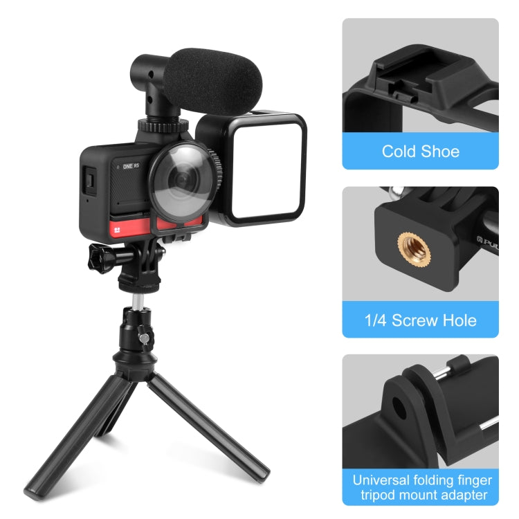 PULUZ Plastic Frame Case with Lens Guard for Insta360 One RS 360 Edition(Black) - free shipping - PMC TechLife - Order now!