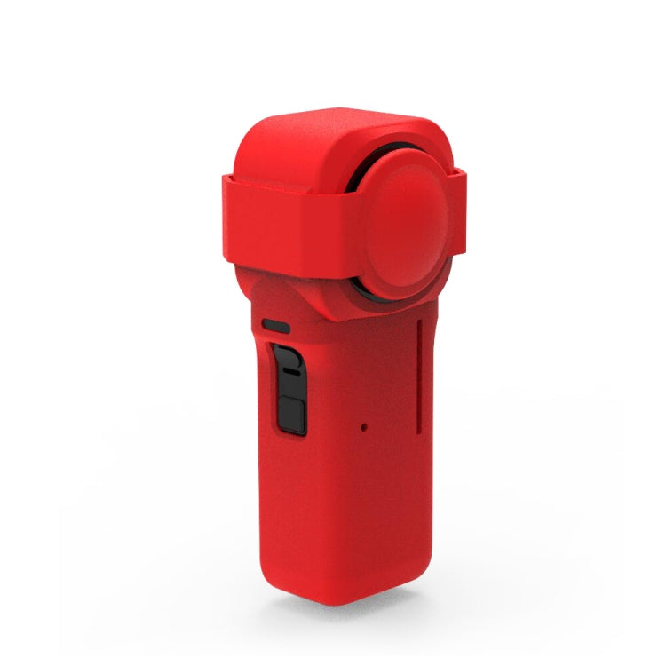 PULUZ Silicone Protective Case with Lens Cover for Insta360 One RS 1-Inch 360 Edition(Red) - Case & Bags by PULUZ | Online Shopping South Africa | PMC TechLife | Buy Now Pay Later Mobicred