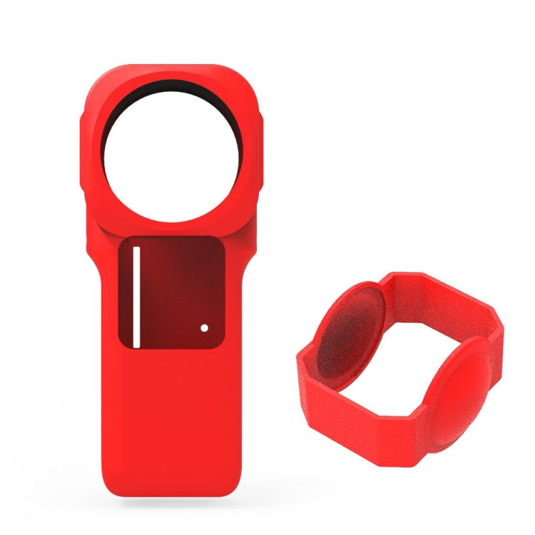 PULUZ Silicone Protective Case with Lens Cover for Insta360 One RS 1-Inch 360 Edition(Red) - Case & Bags by PULUZ | Online Shopping South Africa | PMC TechLife | Buy Now Pay Later Mobicred
