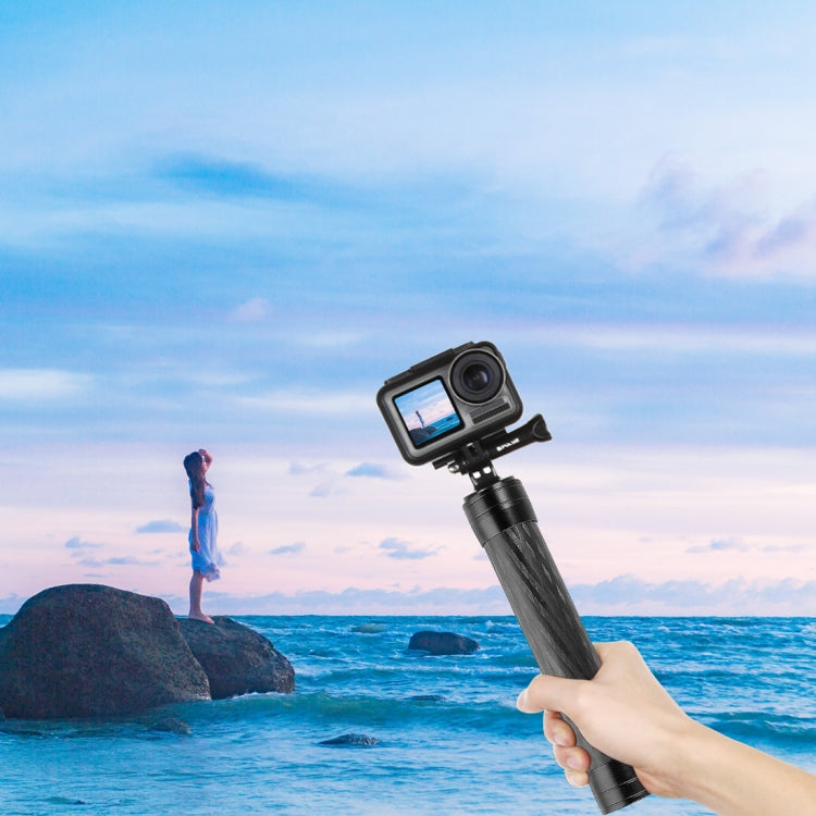 PULUZ 21cm Carbon Fiber Extension Monopod Stick for DJI / MOZA / Feiyu V2 / Zhiyun G5 Gimbal(Black) - Others by PMC TechLife | Online Shopping South Africa | PMC TechLife | Buy Now Pay Later Mobicred