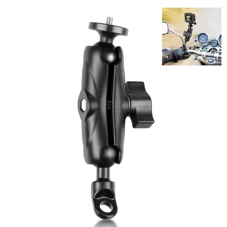PULUZ Motorcycle Holder Mirror Base Hole Fixed Mount for GoPro and Other Action Cameras(Black) - Bicycle Handlebar Mount by PULUZ | Online Shopping South Africa | PMC TechLife | Buy Now Pay Later Mobicred