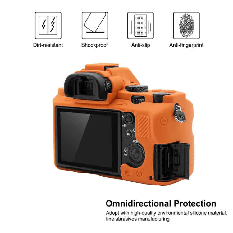 PULUZ Soft Silicone Protective Case for Sony ILCE-7MII / 7SMII / 7RMII(Orange) - free shipping - PMC TechLife - Order now!
