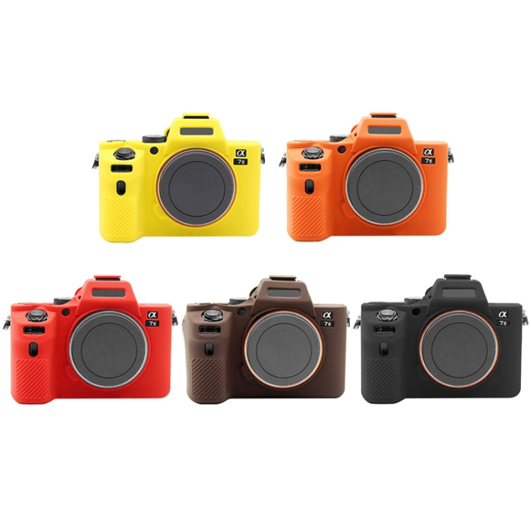 PULUZ Soft Silicone Protective Case for Sony ILCE-7MII / 7SMII / 7RMII(Red) - Protective Case by PULUZ | Online Shopping South Africa | PMC TechLife | Buy Now Pay Later Mobicred