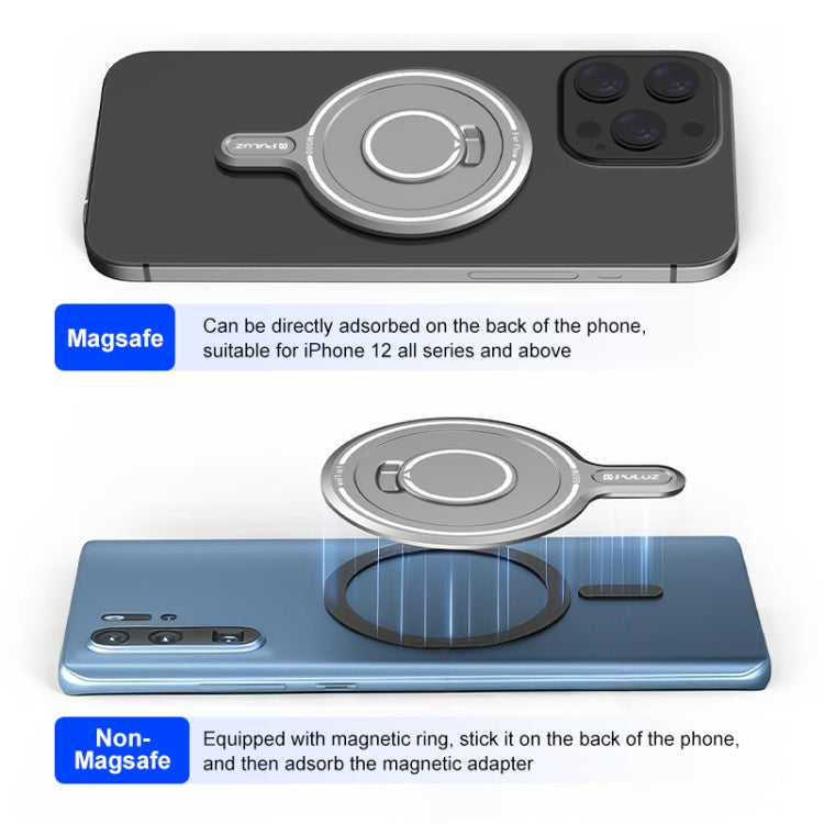 PULUZ For Insta360 FLow Gimbal Magnetic MagSafe Adapter Phone Holder (Silver) - free shipping - PMC TechLife - Order now!