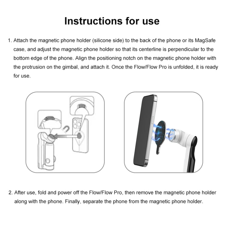 PULUZ For Insta360 FLow Gimbal Magnetic MagSafe Adapter Phone Holder (Silver) - free shipping - PMC TechLife - Order now!